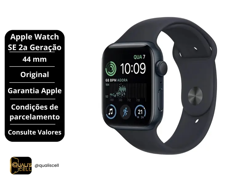 Apple Watch SE 2a Geração 44mm, Garantia Apple na Quali's Cell Imirim