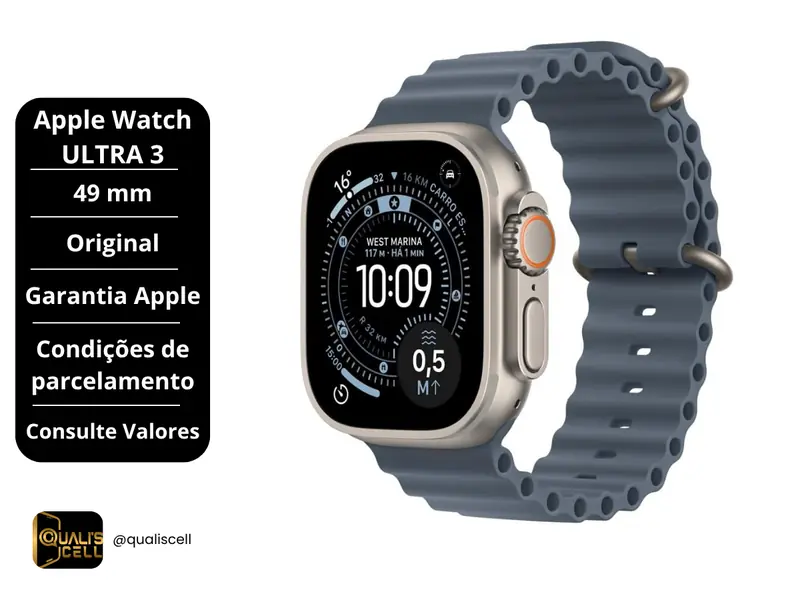 Apple Watch Ultra 3 49mm, Garantia Apple na Quali's Cell Imirim