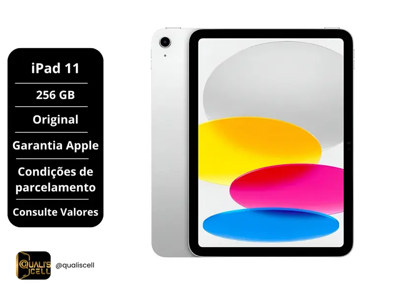 iPad 11 256GB, Garantia Apple na Quali's Cell Imirim