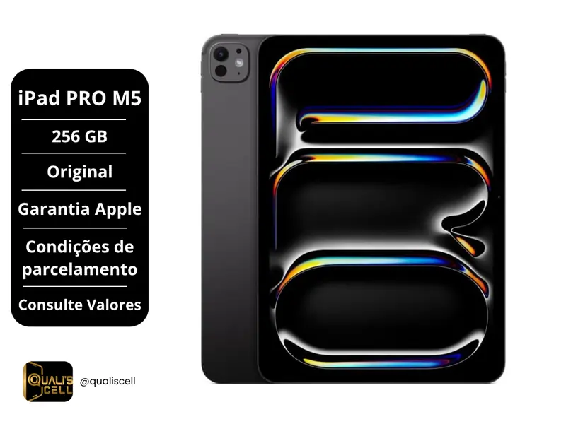 iPad Pro M5 256GB, Garantia Apple na Quali's Cell Imirim