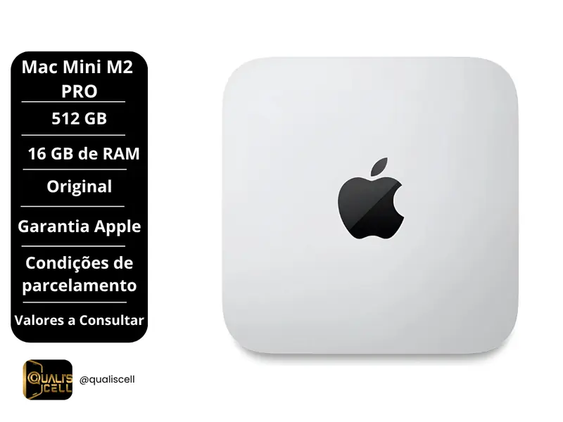Mac Mini M2 Pro 512GB 16GB RAM, Garantia Apple na Quali's Cell Imirim